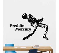 Wall Sticker Art Deco Applique Decoration Music Music Rock Queen Freddie Mercury Bedroom Living Room Art Deco Cute Pet Dog 61X42Cm