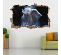 Wall Sticker Baby Elephant Movie 3D Smashed Wall Sticker Decal Home Decoration A