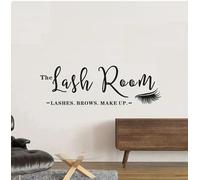 Wall Sticker Eyelash Studio Lashes Brows Wall Art Decal Window Poster Wall Decal,Black,57x18cm