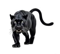 Wall Sticker for Jaguar Leopard Decal African Animal Theme Vinyl Art Mural Removable Home Decor for Living Room Bedroom Office Dormitory or Shop Smooth Application 30x30cm