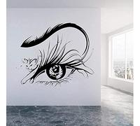 Wall Sticker Leopard Eyelash Salon Wall Sticker Vinyl Wall Sticker Bedroom Window Sticker Home Decor Living Room 57X64Cm