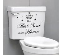 wall sticker studio The Best Seat In The House Quote Toilet Bathroom Stickers, Funny Toilet Decals