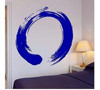 Wall Sticker Vinyl Japanese Enso Zen Sim Calligraphy Wall Decoration 57 * 57 Cm