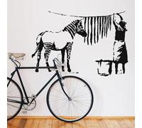 Wall Sticker Zebra Stripe Laundry Street Sticker City Wall Art Vinyl Art Waterproof Mural
