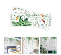 Wall Stickers 2 Pack with Palm Leaf Plant Design, Vinyl Material Decals for Home Wall Decoration, Removable and Resistant to Wear