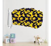 Wall Stickers 3D Smashed Flower Wall Tattoo Vinyl Removable Home Decoration Plant Waterproof Decals Art for Baby Nursery Girl Boy Kids Room Wall Decor 75x120cm