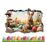 Wall Stickers and Frescoes | Cute Rabbits and Cartoon Design Adhesive Wallpaper Sticker Rabbit Design Perforated Design for Bathroom, Bedroom, School, Kindergarten, Playroom Decoration