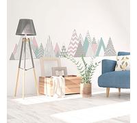 Wall Stickers - Bedroom Living Room - Giant Wall Sticker Scandinavian Mountains Pensacola - 100 x 150 cm