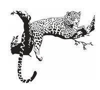 Wall Stickers Black Leopard Wall Art Stickers Removable Self-Adhesive Stick On Wall Art for Bedrooms Living Rooms,Kids Wall Stickers for Girls and Boys,Wall Decals Tv Background Wall Art Decor