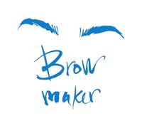 Wall Stickers Brow Maker Makeup Eyebrows Master Beauty Salon 34x39.6cm Can Modify and add Information Blue