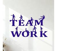 Wall Stickers Concept Teamwork Business Motivation 35x57.7cm Can Modify and add Information DarkBlue