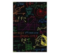 Wall Stickers Decor Photo Sticker 125x185cm Colorful Math Patterns - Classroom Theme No. H10679M_NS1DP