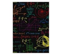 Wall Stickers Decor Photo Sticker 14.80x21.00cm Colorful Math Patterns - Classroom Theme No. H10679M_NS1A5
