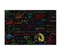 Wall Stickers Decor Photo Sticker 200x135cm Colorful Math Patterns - Classroom Theme No. H10679M_NS1AL