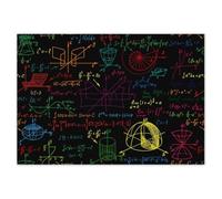 Wall Stickers Decor Photo Sticker 84.10x59.40cm Colorful Math Patterns - Classroom Theme No. H10679M_NS1A1