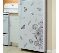 Wall Stickers Flowers Black - Hanging Flower Vine Wall Stickers Black Floral Butterfly Wall Decals for Bedroom Living Room 1806