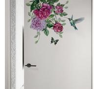 Wall Stickers Flowers Kitchen - Butterfly Flowers Wall Sticker Removable Floral Wall Murals Peel and Stick Wall Art Decor 0820