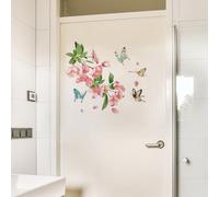 Wall Stickers Flowers Large - Wall Flower Stickers Wallpaper for Living Room Large Wall Decals Butterfly Wall Stickers 0822