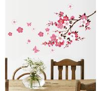 Wall Stickers for Bedrooms Flowers Bathroom - Decals Plum Blossom Garden Floral Sticker Bedroom Living Room Sofa TV Background Walls Décor Kitchen Wallpapers 0405
