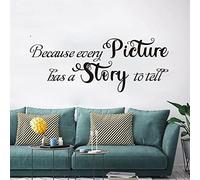 Wall Stickers for Living Room, Motivational Wall Decals, (Easy to Apply), Wall Decor Vinyl Art Home Quotes Inspirational Family Positive Photos Kids Boys Sayings, Every Picture Has A Story 32"X12.5"