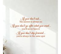 Wall Stickers If You Don't Ask The Answer is Always No If You Don't Go After What You Want You'll Never Have It.ERGOU-R 34x65.4cm Self Adhesive