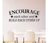 Wall Stickers, Inspirational Quotes Wall Stickers, Non-Printing, Women Men Girls Boys Childrens Kids Business Success Positive Home Vinyl Art Family Decor Sayings Words, Encourage and Build 32"X12.5"