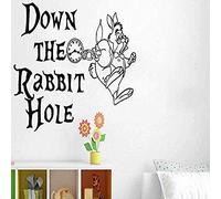 Wall Stickers Interior Decoration Art Mural Alice in Wonderland" Cartoon Rabbit Love Sticker 57X41Cm