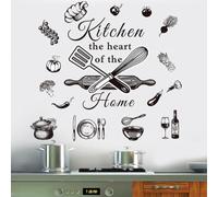 Wall Stickers Kitchen Quotes Wall Decals Wall Art Decals for Kitchen Dining Room Restaurant Vinyl Wall Sticker Peel and Stick Wall Decoration