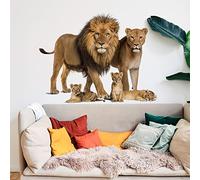 Wall Stickers Lion Wall Art Stickers Removable Self-Adhesive Stick On Wall Art for Bedrooms Living Rooms,Kids Wall Stickers for Girls and Boys,Wall Decals Tv Background Wall Art Decor