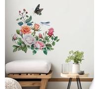 Wall Stickers Living Room Flowers - Butterfly Wall Decal Wildflower Wall Stickers Garden Flower Butterflies Floral Wall Art Decals 0819