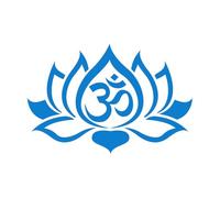 Wall Stickers Lotus Breathe Yoga Studio Meditation 32x48.7cm Easy Installation Small Blue