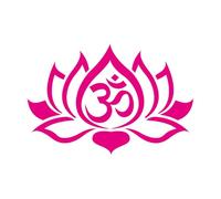 Wall Stickers Lotus Breathe Yoga Studio Meditation 32x48.7cm Easy Installation Small Rosered