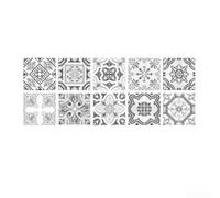 Wall Stickers, Nordic PVC Self-Adhesive Waterproof Tile Decals, Kitchen Bathroom Floral Art Oil-Proof for crystal Film(C)