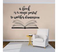 Wall Stickers Open Book Design Wall Sticker Library Home Interior Decor Books Quote Wall Decal Removable Open Books Vinyl Wall Poster 42 * 33Cm