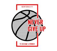 Wall Stickers Paster Paper Basketball New York Typography Graphic Design Print Sport 40x50.1cm Removable Without Leaving Glue Black