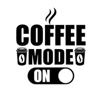 Wall Stickers Paster Paper Coffee Mode on Coffee Design 42x46.3cm Removable Without Leaving Glue Black