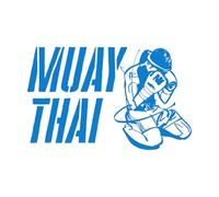 Wall Stickers Paster Paper Fighter Muay Thai Martial Arts Sport Fight Club 48x76.4cm Art Decoration L-Blue