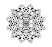 Wall Stickers Paster Paper Geometric Mandala Designs Outline 42x42cm Do not Damage The Wall Surface Black