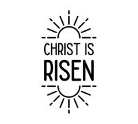 Wall Stickers Paster Paper Gospel Typography Christ is Risen 54.4x102.7cm Waterproof Black