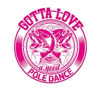 Wall Stickers Paster Paper Gotta Love a Good Pole Dance Printable Trendy Graphic Artwork 67.2x69.9cm Equipped with Transfer Film kit Rosered