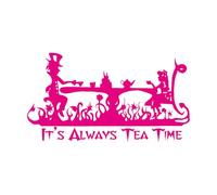 Wall Stickers Paster Paper It's Always Tea Time Alice in Wonderland 30x54.6cm Personalized Customization Rosered
