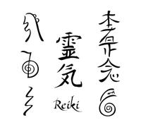 Wall Stickers Paster Paper Japanese Reiki Relaxation Cho Ku Rei Ei HEI Ki Reiki Healing 54x57.3cm Self Adhesive Black