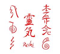 Wall Stickers Paster Paper Japanese Reiki Relaxation Cho Ku Rei Ei HEI Ki Reiki Healing 72x76.4cm Wall beautification Red