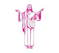 Wall Stickers Paster Paper Jesus Christ God and Bible 64x100.2cm Art Mural Painting Rosered