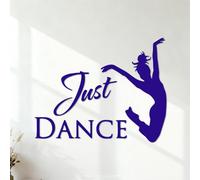 Wall Stickers Paster Paper Just Dance Girl Dancing Studio Dancer Silhouette 54.6x69cm Multi Color Selection DarkBlue