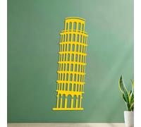 Wall Stickers Paster Paper Leaning Tower of Pisa 32x83.1cm Do not Damage the wall Surface Yellow
