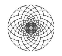 Wall Stickers Paster Paper Mandala Coloring Page Hypnotic 54x54cm Personalized Customization Black