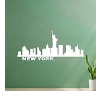 Wall Stickers Paster Paper New York Buildings Landscape New York Skyline Cityscape 34x76.2cm Do not Damage the wall Surface White