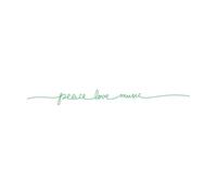 Wall Stickers Paster Paper Peace Love Music one line Continuous Phrase Quote of Music Calligraphy Lettering 15x159.6cm It Won't Fall Off Green