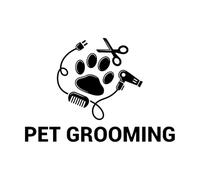 Wall Stickers Paster Paper Pet Grooming Logo Groom Pets Professional 48x69.2cm Multiple Size Options Black